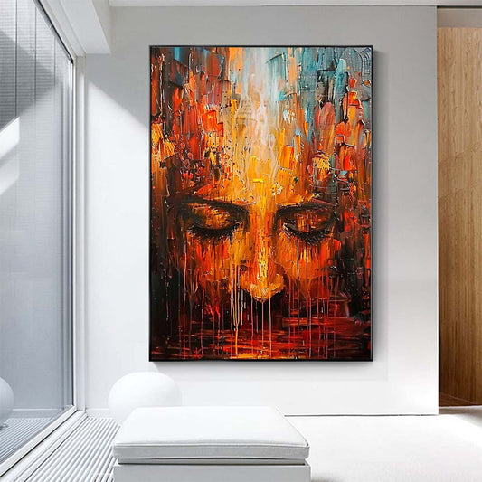 Original creation City Hand painted Oil Painting Canvas Wall Art For Home Living Room Unframed/Rolled #012