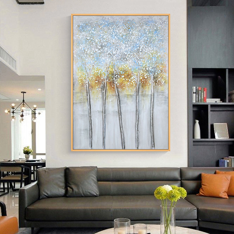 Pretty Abstract Art Oil Painting On Canvas Large Handmade Wall Art Modern Reception Room Decoration The,31inx47in,No Frame