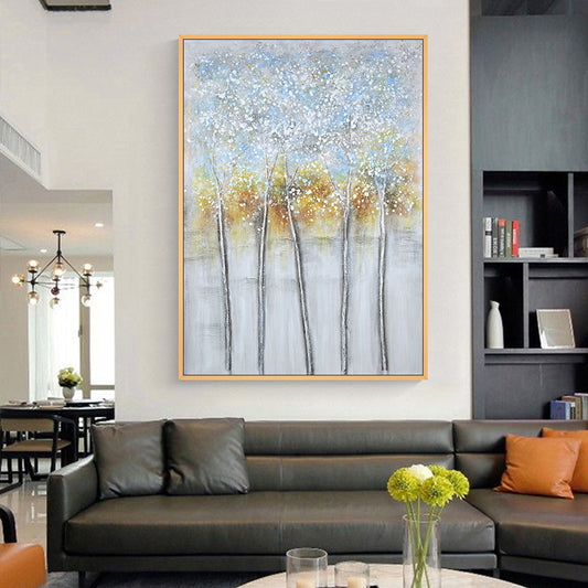 Pretty Abstract Art Oil Painting On Canvas Large Handmade Wall Art Modern Reception Room Decoration The,31inx47in,No Frame