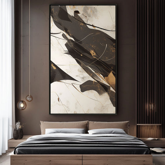 Minimalism Abstract Handmade Oil Painting Modern Home Living Room Decoration Painting,27inx54in,No Frame