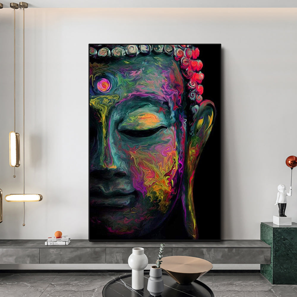 Hand painted Oil Painting Golded Foil Nordic Canvas Wall Art Handmade Abstract Landscape Oil Painting for Home Living Room,31inx47in,No Frame