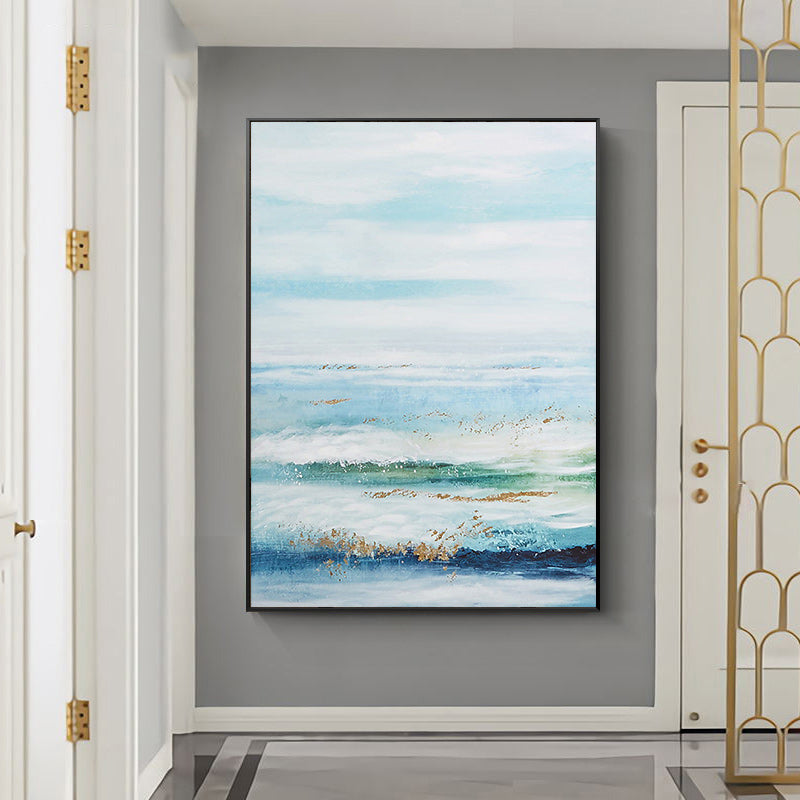Nordic hand-painted Oil Painting Decorative Home Porch Light Luxury Modern Restaurant Mural Custom Sharply Aisle Hotels27inx54in,No Frame