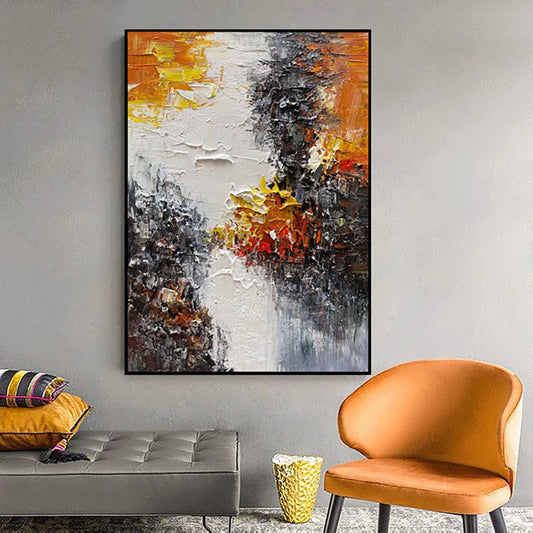 #1180Canvas Painting 3D Abstract Painting Hand Painted Thick Oil Painting Modern Abstract Wall Art Decoration Home For Living Room,31inx47in,No Frame