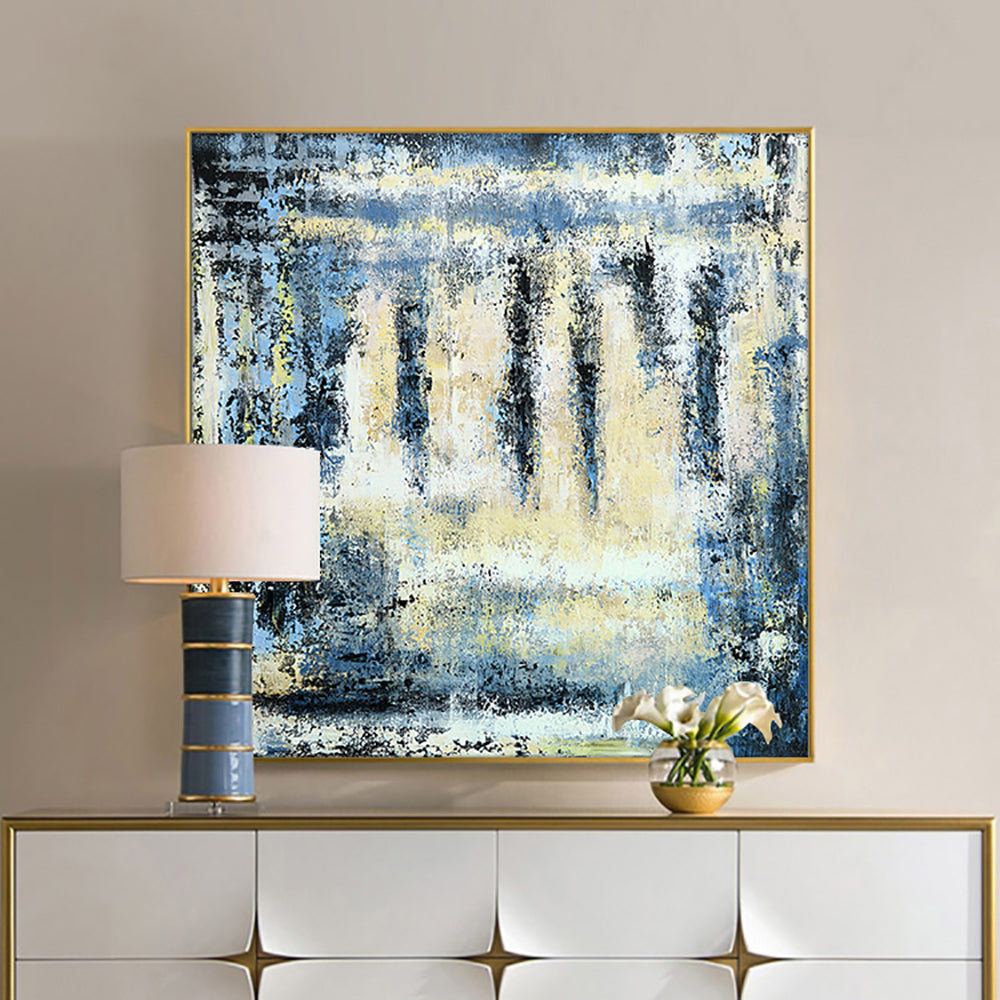 Abstract Landscape Painting Handmade Oil Painting On Canvas Modern Canvas Knife Landscape Paintings Wall Art,31inx31in,No Frame