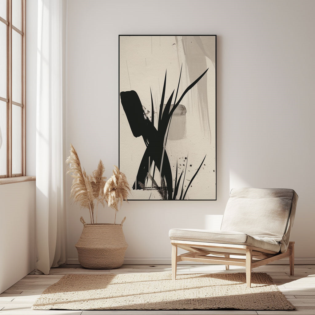 Minimalism Abstract Handmade Oil Painting Modern Home Living Room Decoration Painting,27inx54in,No Frame