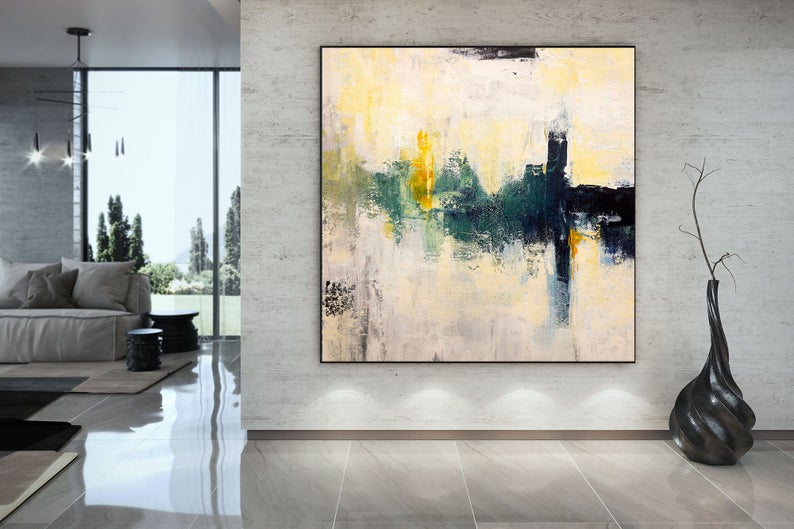 Modern Wall Art Painting On Canvas Apartment Decor Living Room Wall Art Extra Large Wall Art Abstract Painting Artwork31in,No Frame