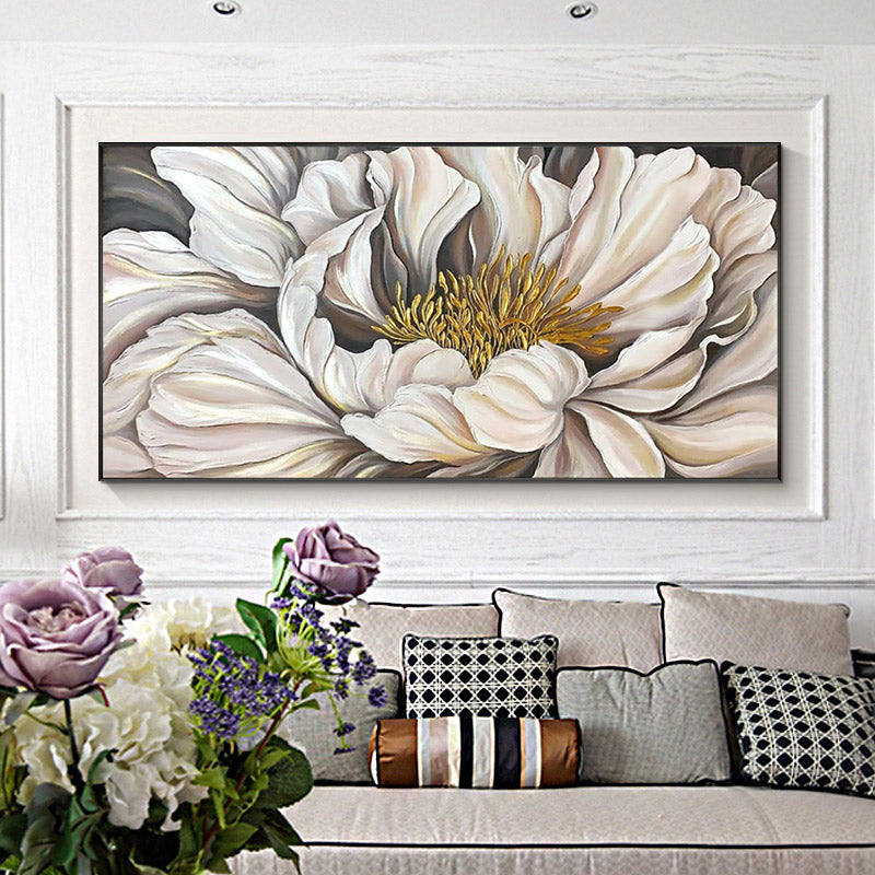 Hand-painted Oil Painting Decorative Painting The Living Room Door Entrance Flower Garden Mural Wall Paintings Wall Restaurant27inx54in,No Frame