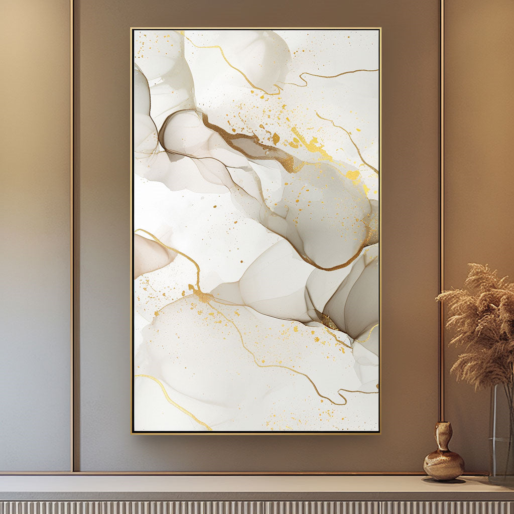 Handpainted Abstract Wall Art Painting Decorative Painting Aisle Corridor Mural Mooring Hanging Paintingwhite1inx47in,No Frame