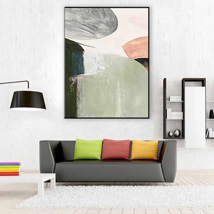 Large Decorative Sheets Wall Abstract Pictures Hand Painted Wall Art Home Decorative Paintings Office Decoration Room,31inx47in,No Frame