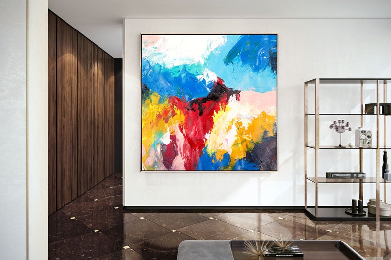 AbstractPaintingWallAreMasterBedroomArtLivingRoomTexturedAcrylicPaintingEntrywayAboveSofaPaintings   31in,No Frame