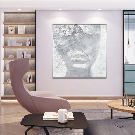 Modern Oil Painting On Canvas Hand Painted Abstract Poratiart Painting Art Wall Decoration Handmade Oil Painting,31inx31in,No Frame