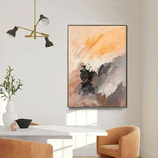 Frameless Abstract Oil Painting Modern Handmade Wall Art Handpainted Oil Painting On Canvas For Home,31inx47in,No Frame