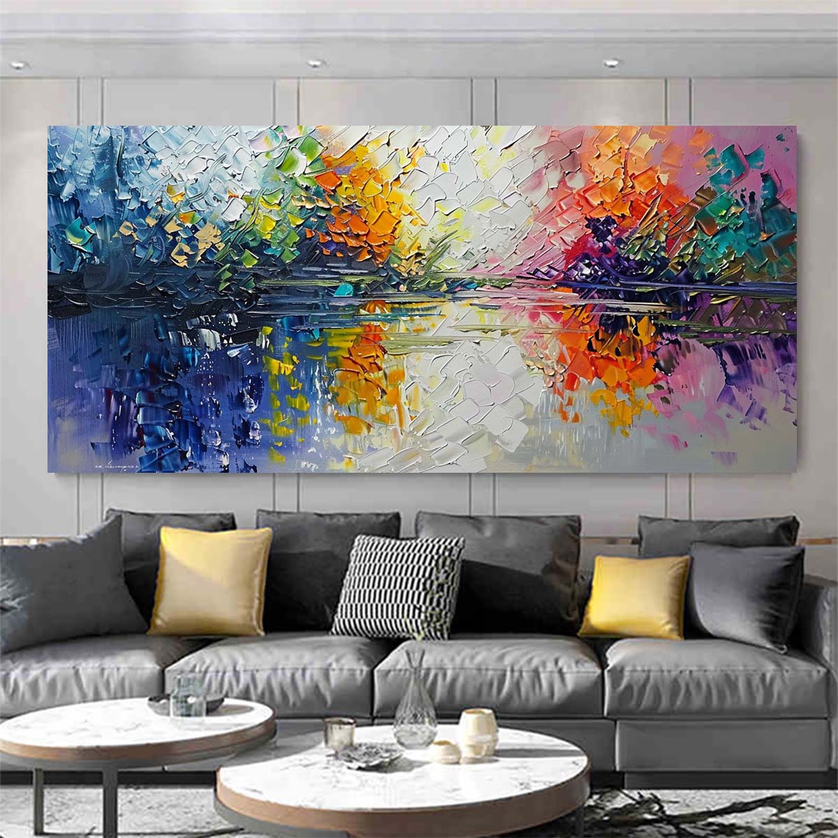 Original creation Landscape Hand painted Oil Painting Canvas Wall Art For Home Living Room Unframed/Rolled #045