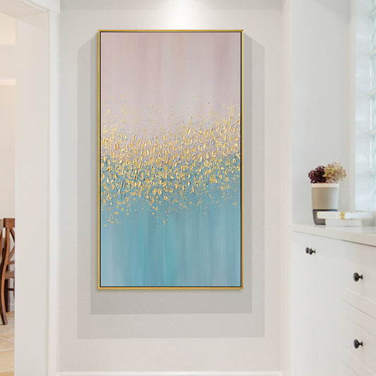 Gold hand-painted Oil Painting Abstract Modern Decorative Extravagance Porch Light Corridor Hallway Paintings Vertical Version O27inx54in,No Frame