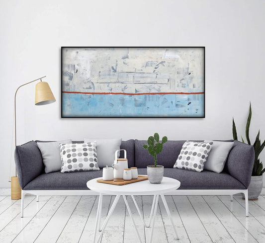 Extra Large Abstract Painting Original Painting On Canvas Large Canvas Art Acrylic Landscape Abstract Painting Abstract Wall Art27inx54in,No Frame