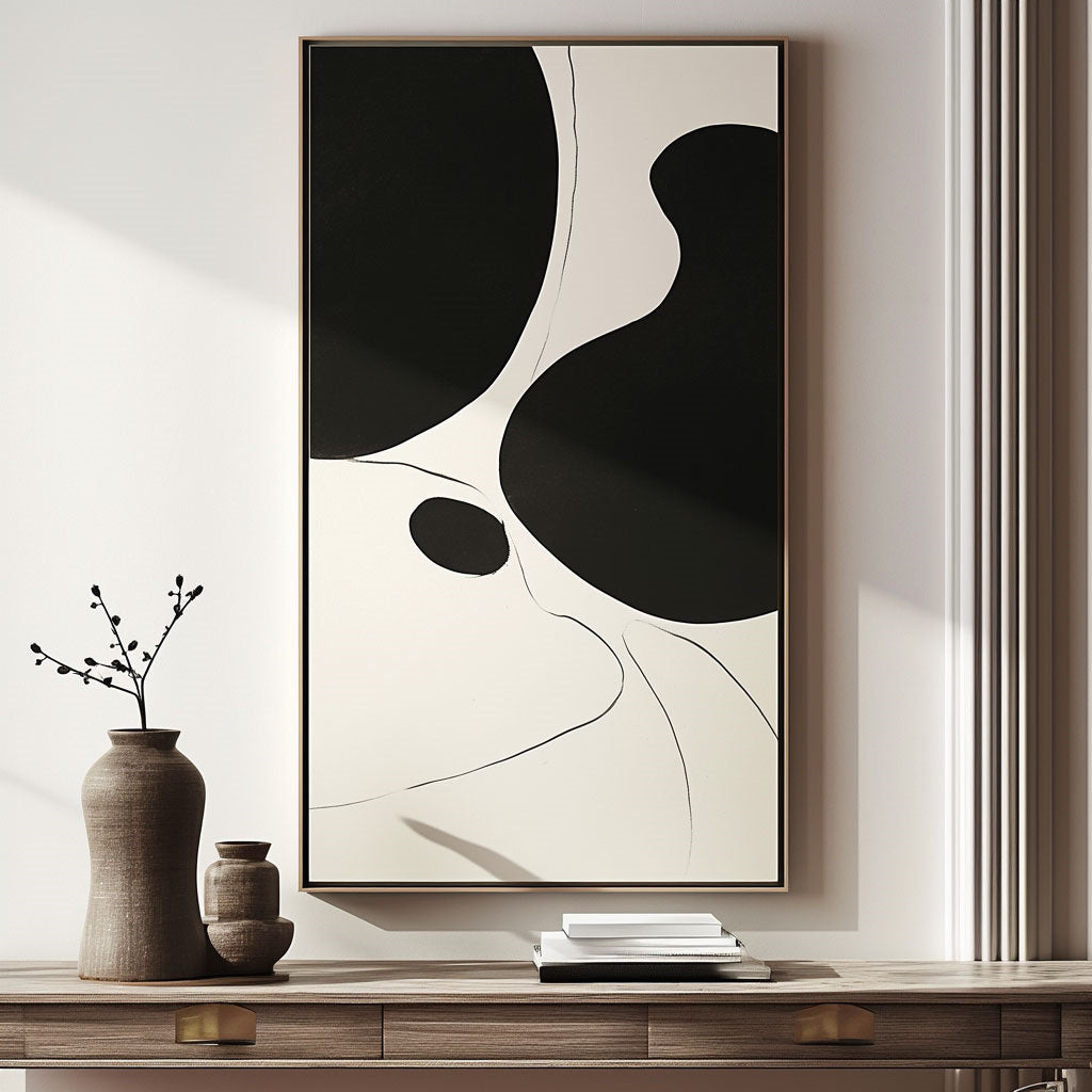 Minimalism Abstract Handmade Oil Painting Modern Home Living Room Decoration Painting,27inx54in,No Frame