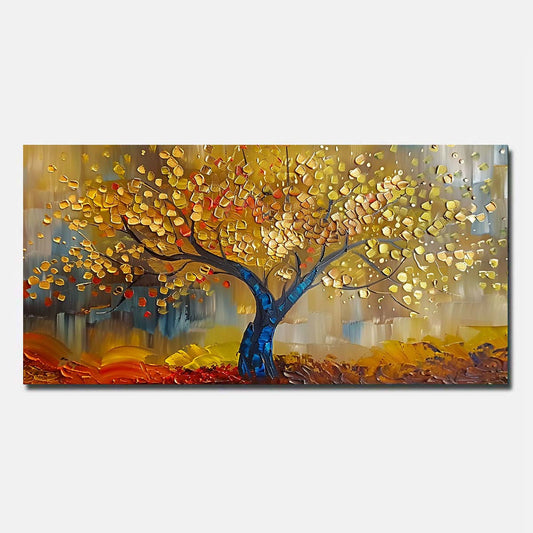 Modern Abstract Wall Art Golden Tree Hand Painted Oil Painting On Canvas Unframed/Rolled