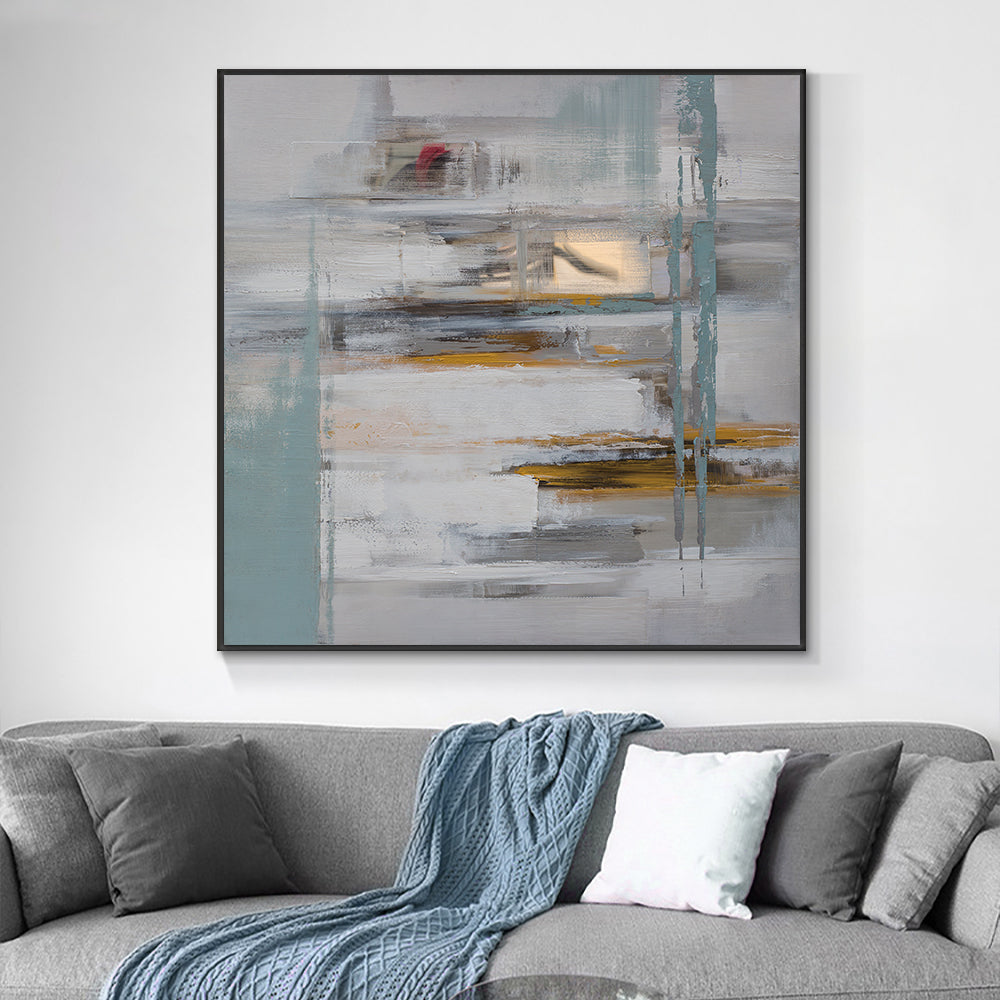Abstract Oil Painting Landscape Wall Art  Handmade On Canvas Decorative Modern Decorative Painting,31inx31in,No Frame