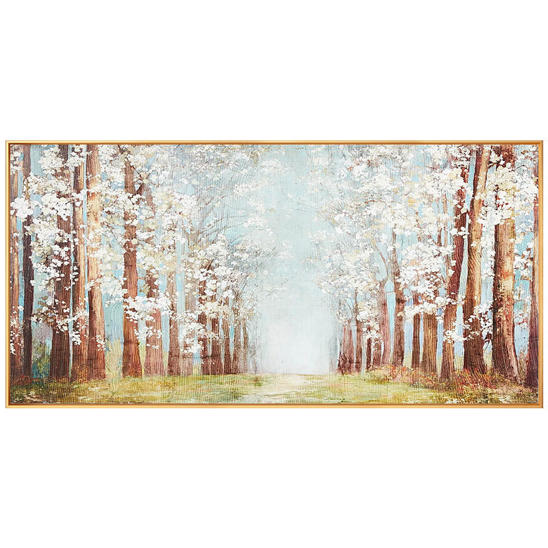Starry hand-painted Oil Painting Villa Living Room Wall Decoration Bed Bedroom Entrance Mural Paintings27inx54in,No Frame