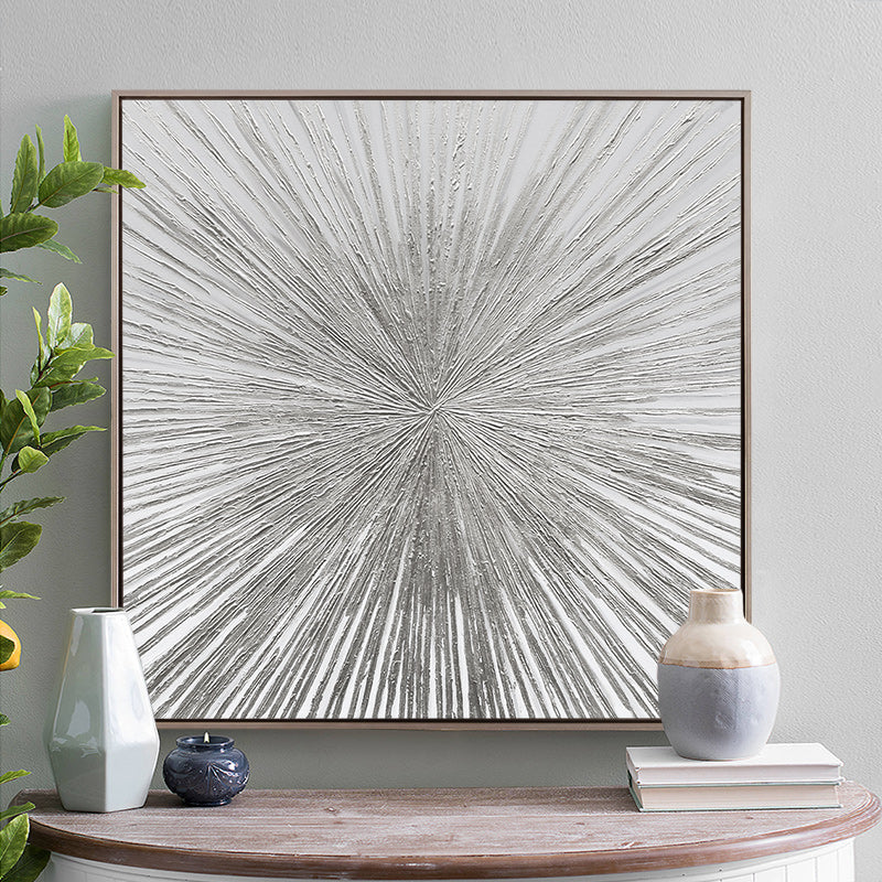 HandpaintedAbstractOilPaintingSilverLightLuxuryModernPaintingDecorativePaintingRestaurantEntrancePaintingsModel    31in,No Frame