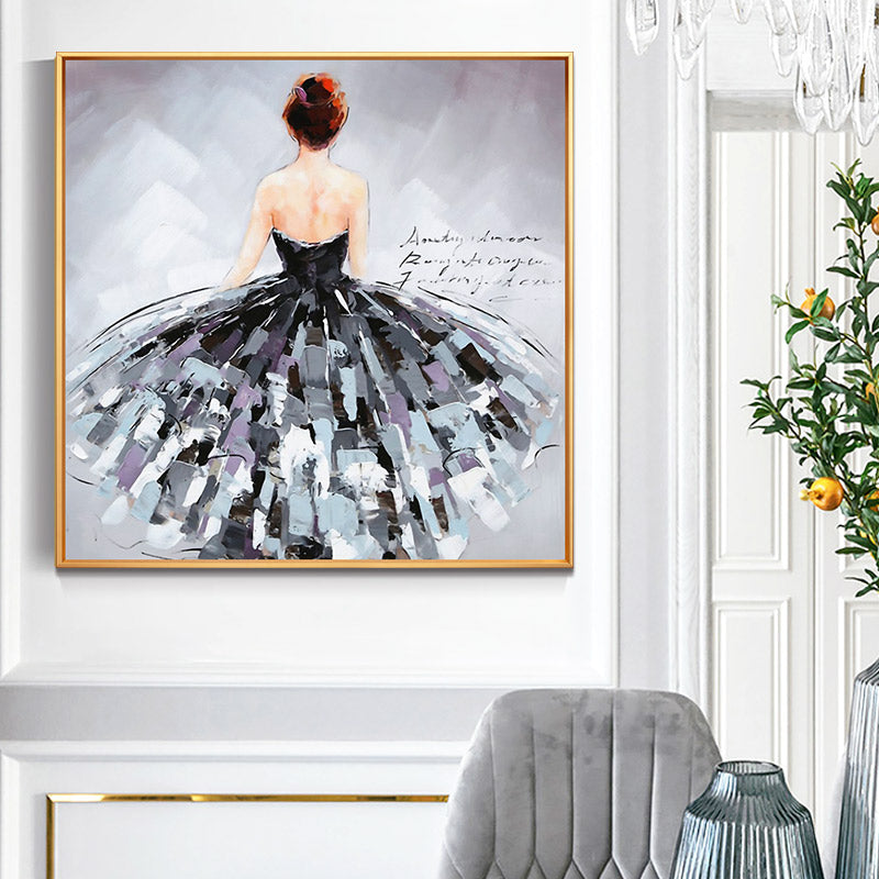 Abstract Figure Painting The Living Room European-style Villa Living Room Modern Minimalist Hotel Entrance Hallway Wall Painting31in,No Frame