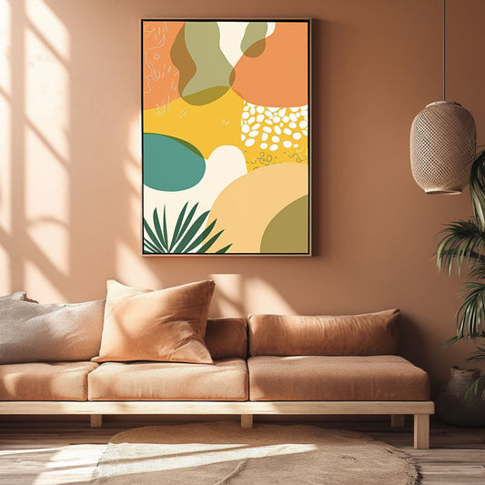 Handpainted Abstract Wall Art Painting Decorative Painting Aisle Corridor Mural Mooring Hanging Paintingyellowgreen1inx47in,No Frame