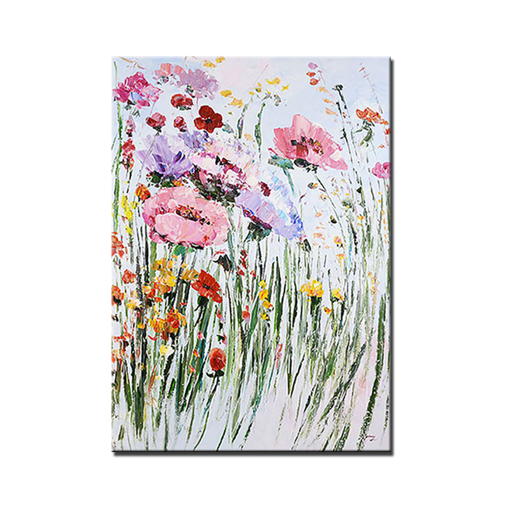 3D Abstract Flower Oil Painting On Canvas Handmade Thick Oil Living Room Decoration Hand Painted Abstract For Living Room,31inx47in,No Frame