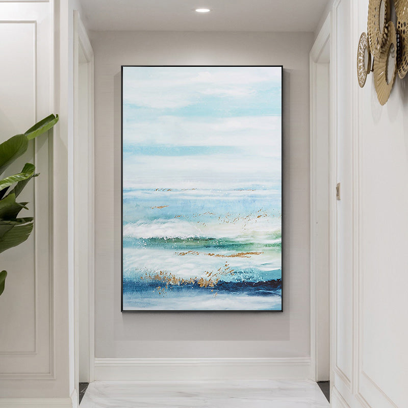 Nordic hand-painted Oil Painting Decorative Home Porch Light Luxury Modern Restaurant Mural Custom Sharply Aisle Hotels27inx54in,No Frame