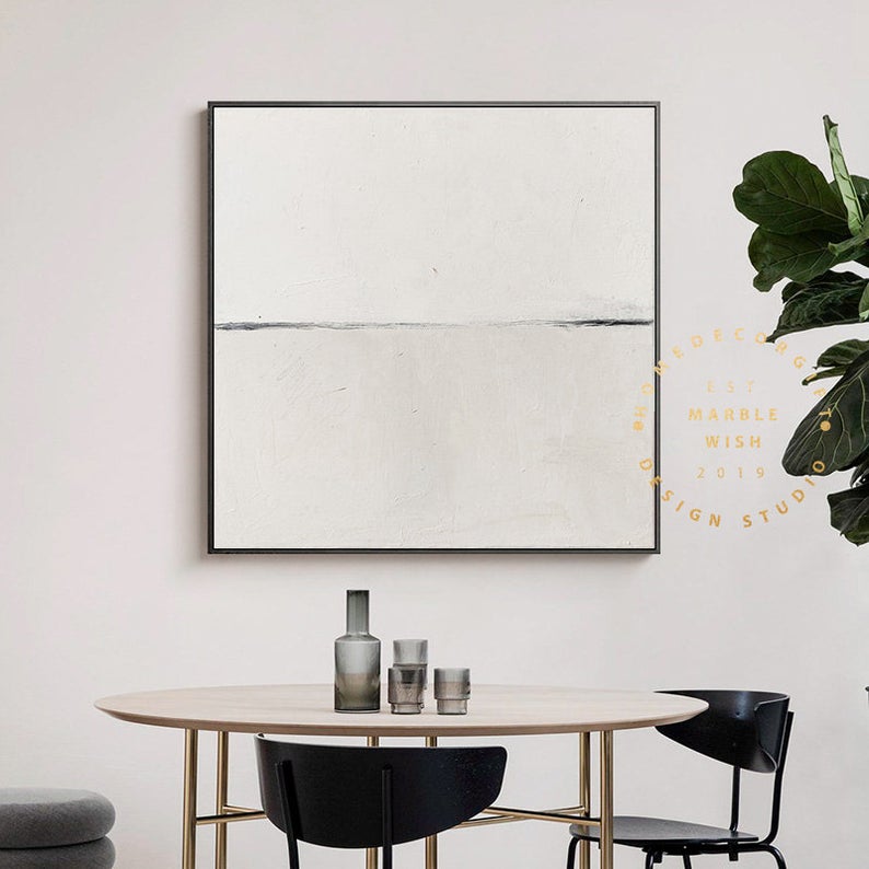 Large Art Neutral Beige Abstract Painting Scandinavian Wall Art Minimal Abstract Wall Art Japandi Wabi-Sabi Abstract Painting31in,No Frame
