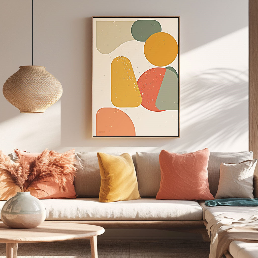 Handpainted Abstract Wall Art Painting Decorative Painting Aisle Corridor Mural Mooring Hanging Painting yellow green white 31inx47in,No Frame