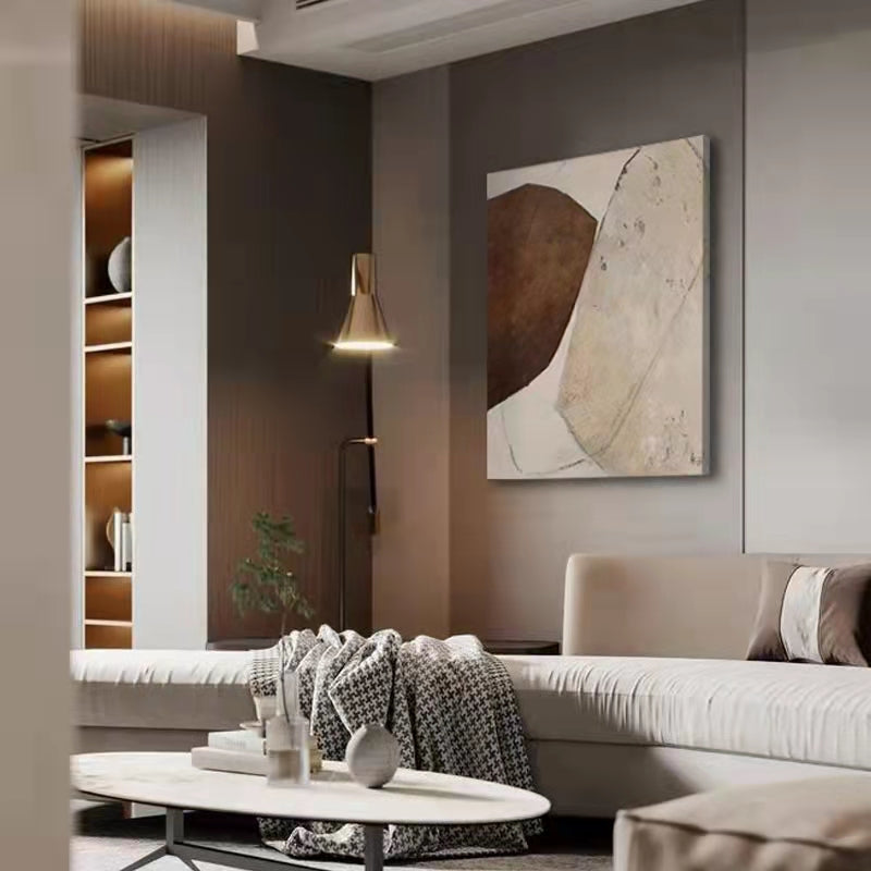 Modern Abstract Handpainted Living Room Decoration Painting Lucky Stone Sofa Background Wall Japanese Abject Style Corridor,31inx47in,No Frame