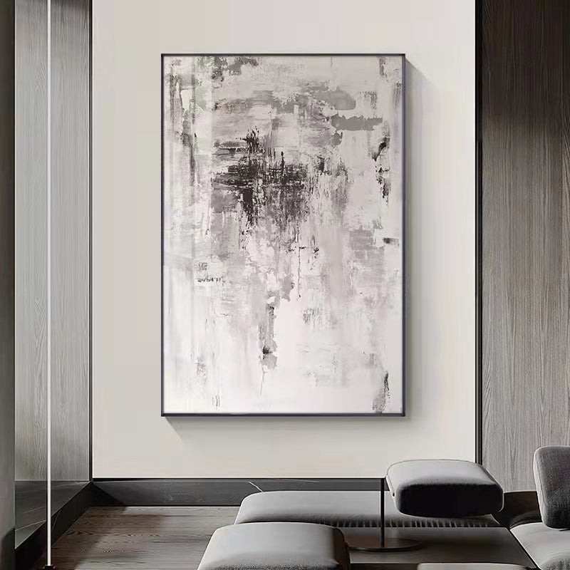 Modern Light Luxury Living Room Decoration Painting New Chinese Style Sofa Background Wall Hand Painted Abstract,31inx47in,No Frame