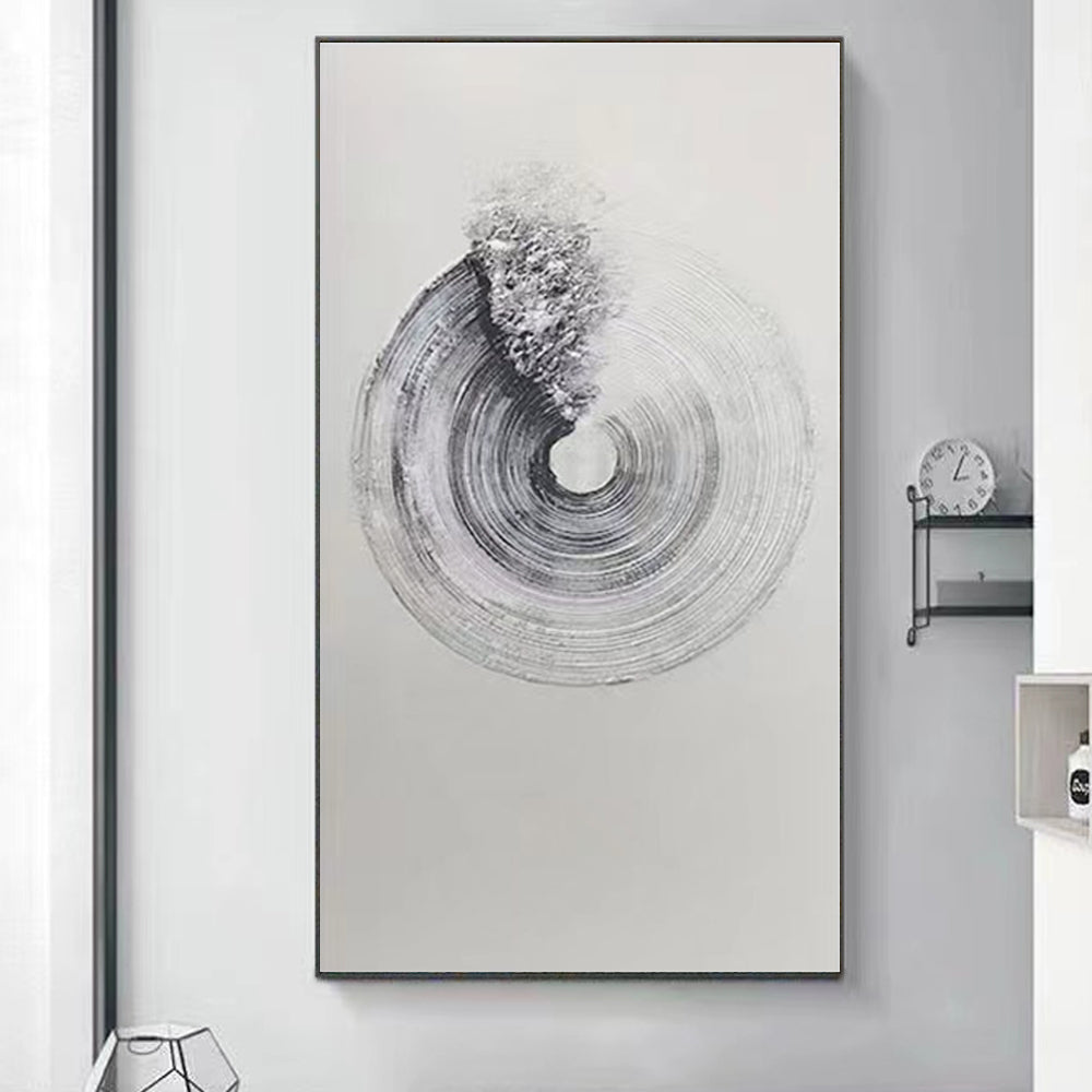 Modern Artwork Home Interior Decoration Abstract Art Unframed Oil Painting Real Hand Painted Canvas Wall,27inx54in,No Frame