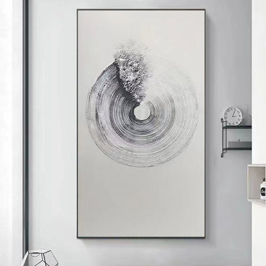 Modern Artwork Home Interior Decoration Abstract Art Unframed Oil Painting Real Hand Painted Canvas Wall,27inx54in,No Frame