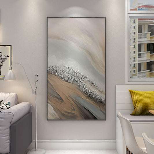 New Abstract Texture Simple Color Design Wall Decorative Canvas Oil Painting Hand Painted Fine Art,27inx54in,No Frame