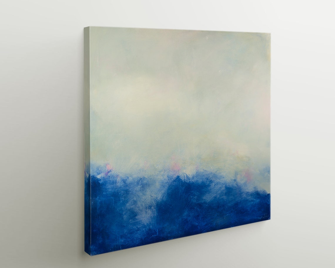 Original Abstract painting canvas painting oversized ocean wall art seascape and wave painting ocean artwork home Decor blue art31in,No Frame