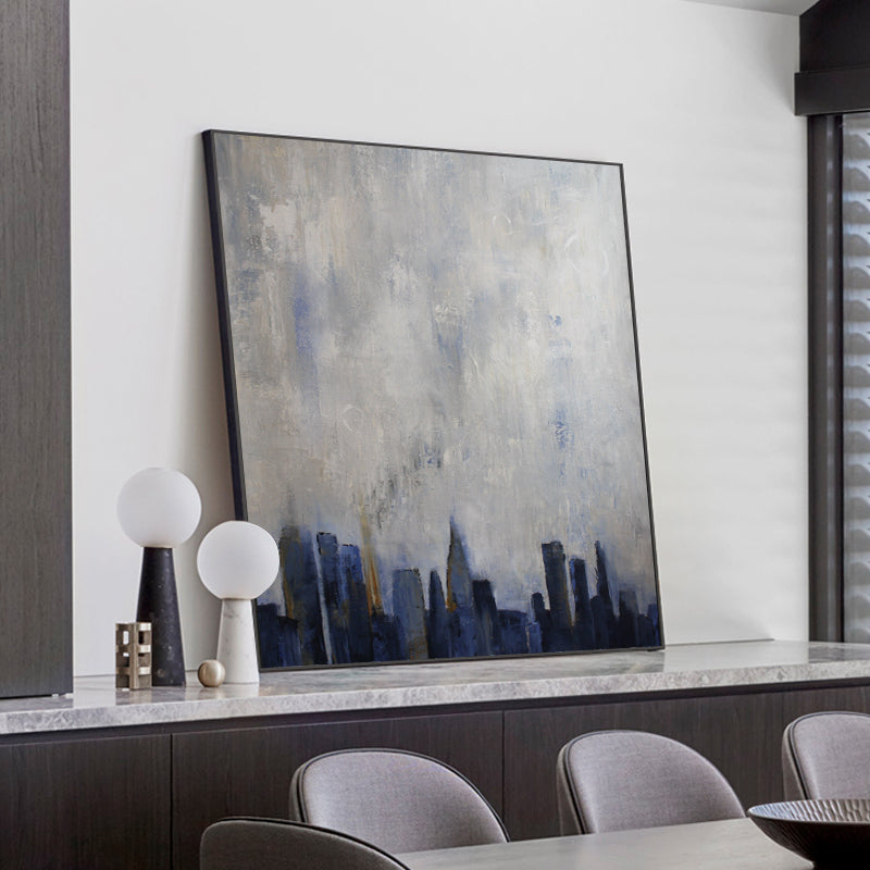PurehandpaintedOilPaintingDecorativePaintingModernCityCornerOfficeHotelClubModelRoomMural  31in,No Frame