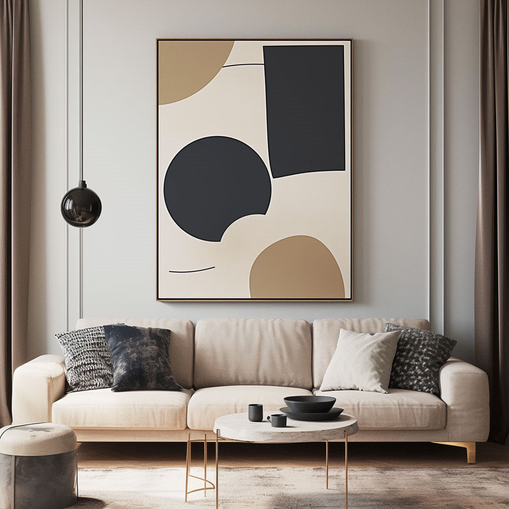 Handpainted Abstract Wall Art Painting Decorative Painting Aisle Corridor Mural Mooring Hanging Paintingblack1inx47in,No Frame