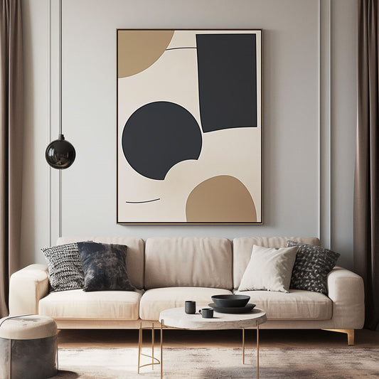 Handpainted Abstract Wall Art Painting Decorative Painting Aisle Corridor Mural Mooring Hanging Paintingblack1inx47in,No Frame