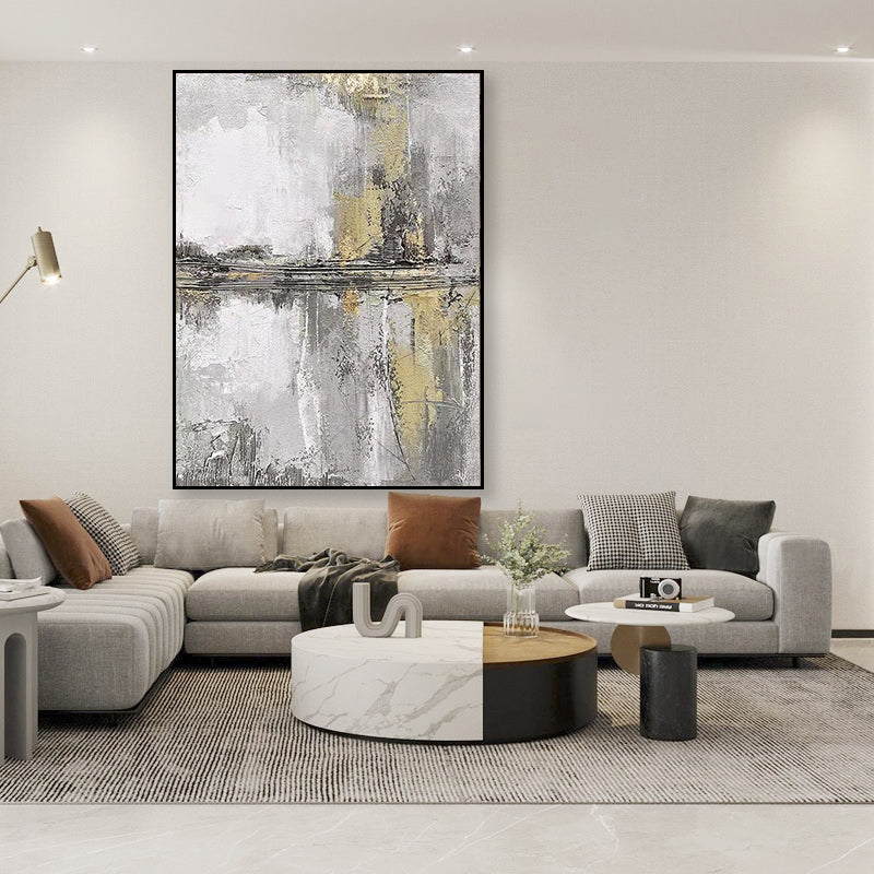 Modern Abstract Oil Painting on Canvas Posters and Prints Wall Art Painting Blue Abstract Art Picture ,31inx47in,No Frame