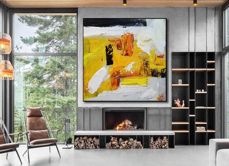 ModernAbstractPaintingExtraLargeWallArtColorfulAcrylicCanvasArtTexturedWallArtCanvasContemporary 31in,No Frame