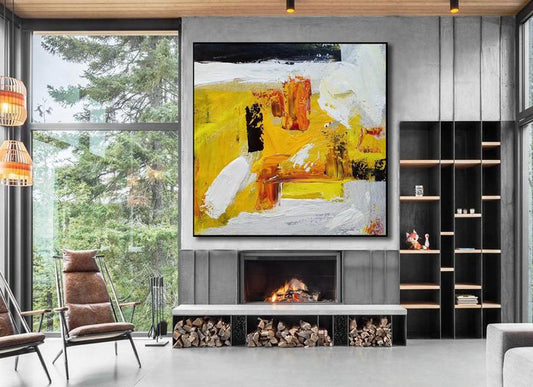 ModernAbstractPaintingExtraLargeWallArtColorfulAcrylicCanvasArtTexturedWallArtCanvasContemporary 31in,No Frame