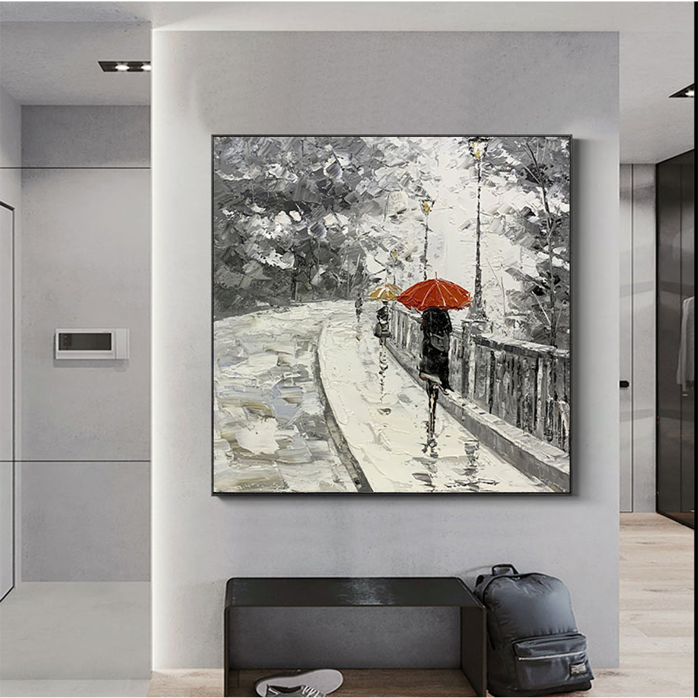 Handmade Wall Painting Hand painted Abstract Landscape Oil Painting On Canvas Wall Art Paintings Impressionst Picture,31inx31in,No Frame