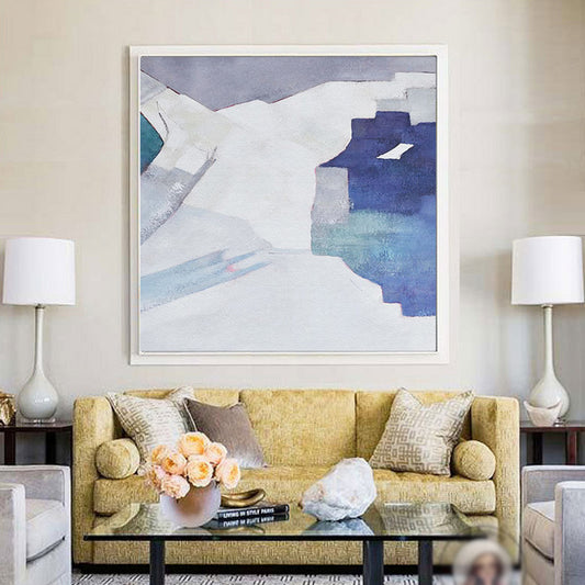 Modern Nordic Minimalist Painting Art Painting Purple Blue Bedroom Villa Entrance Paintings Study Theater31in,No Frame