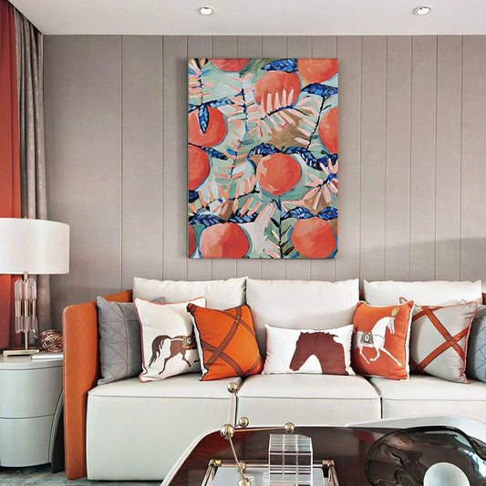 #810Handpainted Oil Painting Nordic Living Room Decoration Painting Abstract Entrance Door Hanging Painting Small Fresh Art,31inx47in,No Frame