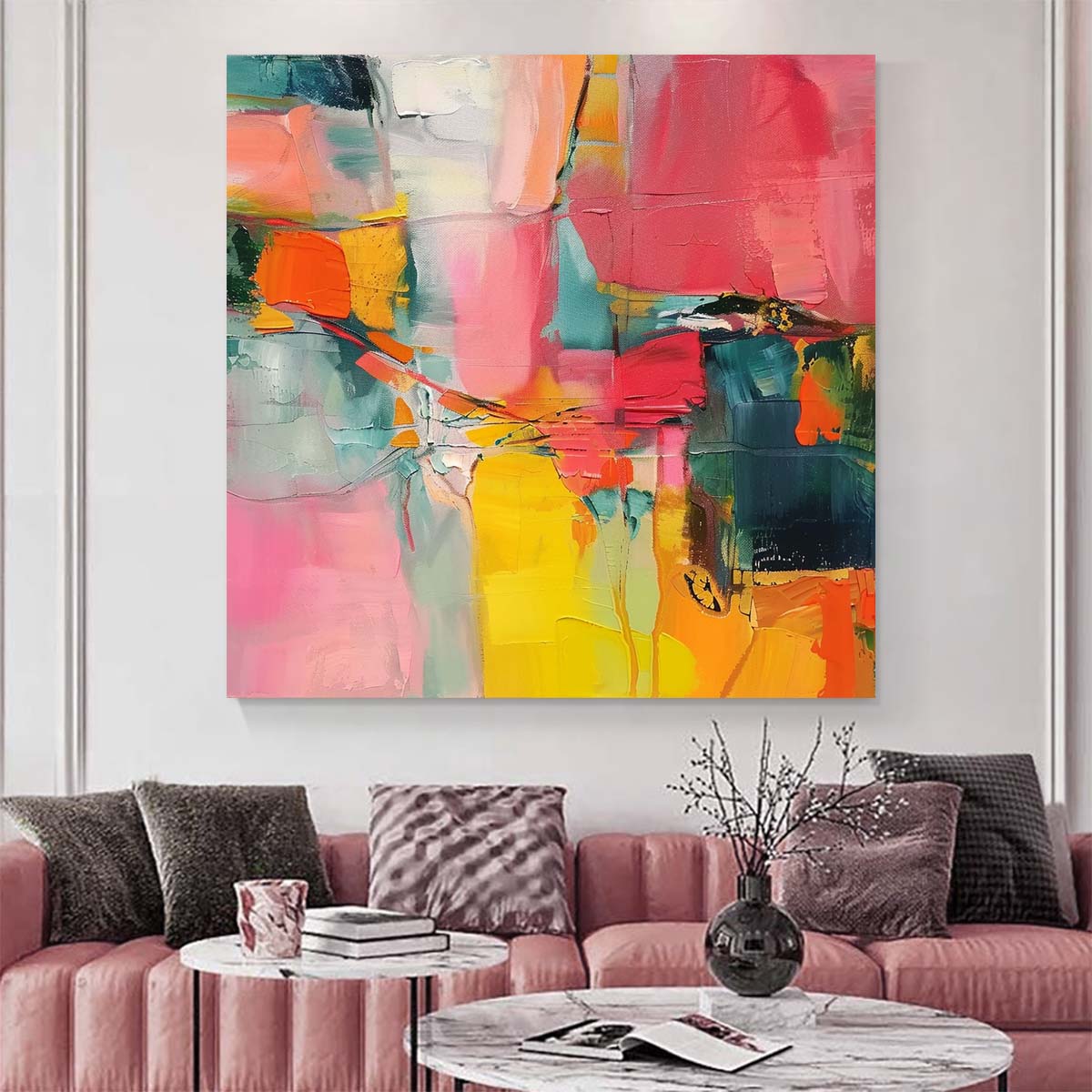 Original creation Abstract Hand painted Oil Painting Canvas Wall Art For Home Living Room Unframed/Rolled #007