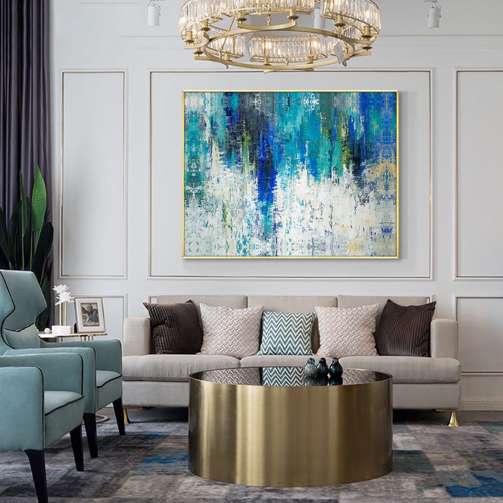 Abstract Landscape Painting  Hand Painted Oil Painting On Canvas Handmade Modern Wall Art Painting For Living Room ,31inx47in,No Frame