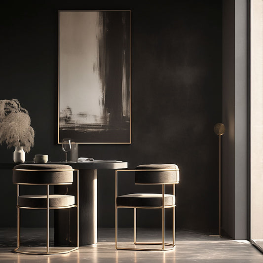 Minimalism Abstract Handmade Oil Painting Modern Home Living Room Decoration Painting,27inx54in,No Frame