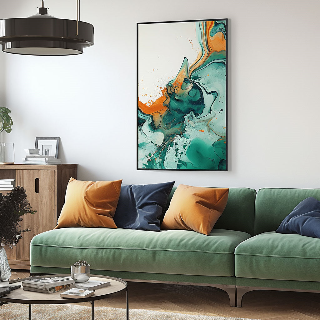 Minimalism Abstract Handmade Oil Painting Modern Home Living Room Decoration Painting,27inx54in,No Frame