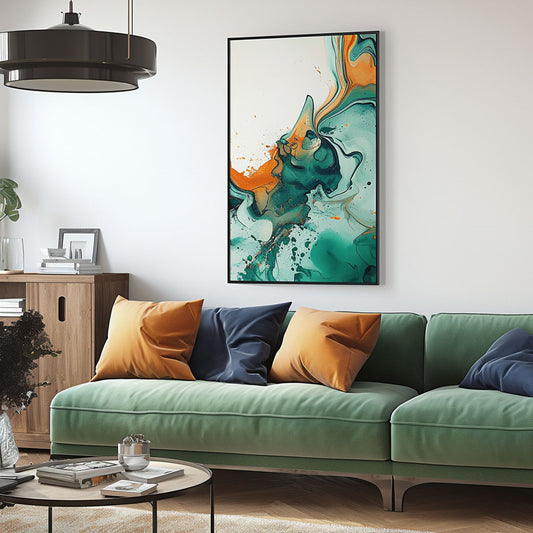 Minimalism Abstract Handmade Oil Painting Modern Home Living Room Decoration Painting,27inx54in,No Frame